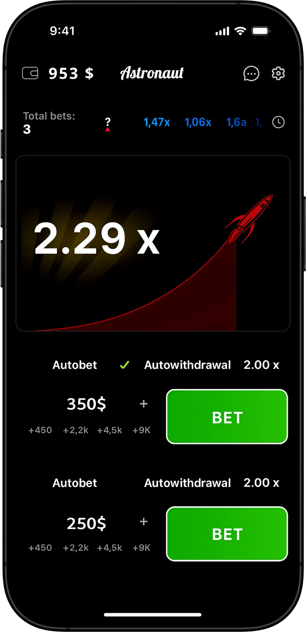 Astronaut Crash Game Win